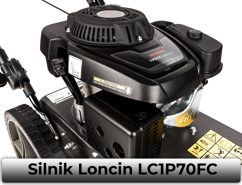 Silnik Loncin LC1P70FC w kosiarce Weibang WBLT567SLC